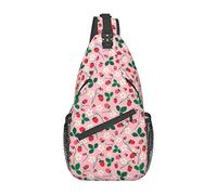 Flowers Wild Berries Sling Bag, Chest Bag Daypack, Crossbody Sling Backpack for Travel Sports Running Hiking