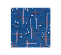 Flowers With Check Grid For Fashion Splash Back Benjamin Tate Design Natural One Size