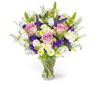 Flowers with Vase - Wild and Wonderful - Fresh Flowers - Birthday, Anniversary, Get Well, Thank You, Occasion Flower - Cut Floral Arrangement for Gifts, Weddings, Sympathy (Medium With Vase)