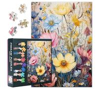 Flowery Cottage Puzzles for Adults 1000 Pieces, Enchanted Forest Jigsaw Puzzles, Adult Puzzle for Adults, Educational Fun Games or Toys for Elders Friends 20X27 INCH