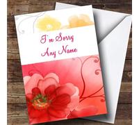 Flowery Personalised Sorry Card | Sorry Card | I'm So Sorry Card