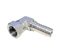 Flowfit Hydraulic 90° Degree Metric Compact Hose Fitting (M22 x 1.5 Metric 90° Compact to 1/2" Hose)