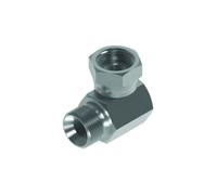 Flowfit Hydraulic Adaptor,BSP Male Bonded Seal x BSP Swivel Female 90 Compact Elbow, 1/2 bsp x 1/2 bsp,Steel Hydraulic Fitting, Steel Component