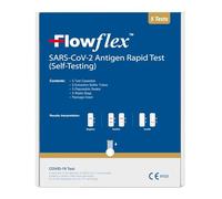 Flowflex One Step Lateral Flow Test Kit | 5 tests | One Step Test for Sars-CoV-2 Antigen |Covid-19 Self Testing Rapid Test | Not For Travel |