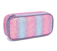 FlowFly Large Capacity Pencil Case for Kids, Boys & Girls - Zippered Multi-Functional Pen Pouch, Soft & Portable Pencil Bag for School, Teens, Students, Purple#Glitter