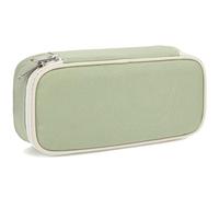 FlowFly Large Capacity Pencil Case for Kids, Boys & Girls - Zippered Multi-Functional Pen Pouch, Soft & Portable Pencil Bag for School, Teens, Students, Light Matcha