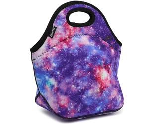 FlowFly Neoprene kids Lunch box Insulated Soft Bag Mini Cooler Thermal Meal Tote Kit for Boys, Girls,Men,Women,School,Work, Office, Galaxy