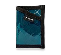 Flowfold Recycled Sailcloth Minimalist Card Holder Wallet | Slim and Durable with Cash pocket and Credit Card Slot | Minimalist Wallet Made in USA Holds 6-8 Cards, Jade Sailcloth