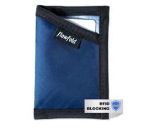 Flowfold RFID Blocking Minimalist Card Holder - Slim Front Pocket Wallet - Ultralight - Waterproof - Navy Blue