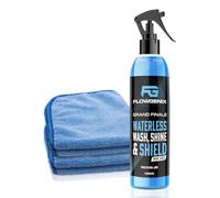 Flowgenix Grand Finale Waterless Car Wash, Shine, and Shield - Hydophobic Nanotechnology Helps Repel Water - Lab Tested Paint Polish, Wax, and Sealer - Streak and Smear Free | 12 Minute Application