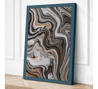 Flowing Elements Abstract Canvas Wall Art Print 30x20 Inch