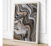 Flowing Elements Abstract Canvas Wall Art Print 30x20 Inch
