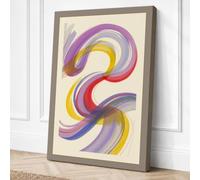Flowing Forms Abstract Canvas Wall Art Print 36x24 Inch (91 x 61 cm)