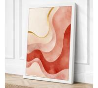 Flowing Forms Minimalist Canvas Wall Art Print 24x16 Inch (61 x 41 cm)
