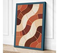 Flowing Forms Minimalist Canvas Wall Art Print 24x16 Inch (61 x 41 cm)