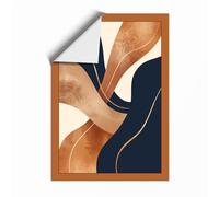 Flowing Forms Minimalist Unframed Wall Art Print A2 (59.4×42cm), Wall Decor for Living Room, Bedroom, Office & Home, Art Gift