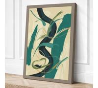 Flowing Geometries Abstract Canvas Wall Art Print 24x16 Inch (61 x 41 cm)