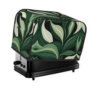 Flowing Leaves Toaster Cover 2 Slice, Waterproof Bread Machine Covers with Pockets Universal Size Kitchen Small Appliance Cover with Handle, Dust and Fingerprint Protection