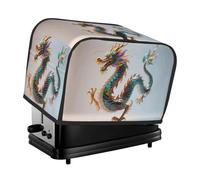 Flowing Light Dragon Toaster Cover 2 Slice, Waterproof Bread Machine Covers with Pockets Universal Size Kitchen Small Appliance Cover with Handle, Dust and Fingerprint Protection