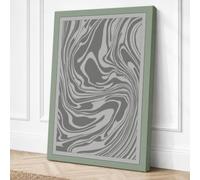 Flowing Lines Abstract Canvas Wall Art Print 18x12 Inch