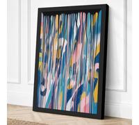 Flowing Lines Minimalist Canvas Wall Art Print 18x12 Inch