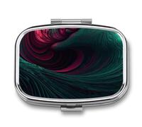 Flowing Lines Pill Box Medicine Pill Organizer Small Pill Case Travel Pill Container Portable Pill Case for Pocket 2 Compartment Pill Holder Pill Boxes for Travel