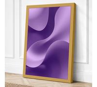 Flowing Purple Forms Canvas Wall Art Print 36x24 Inch (91 x 61 cm)