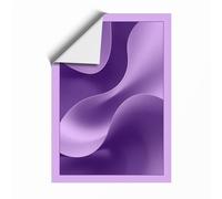 Flowing Purple Forms Minimalist Unframed Wall Art Print A1 (84.1×59.4cm), Wall Decor for Living Room, Bedroom, Office & Home, Art Gift