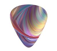 Flowing Rainbow Lines Guitar Plectrums, 12 Pcs Lightweight Guitar Plectrums, 0.46mm/0.71mm/0.96mm Thickness For Acoustic Guitar Acoustic Electric Guitar Ukulele Bass