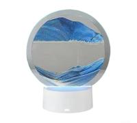 Flowing Sand Painting Desk Lamp, Hourglass Glowing Quicksand Light, | 3D Visual Ambient Decor Office Desktop, Living , Bedroom