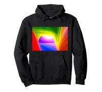 Flowing Spectrum Waves in Radiant Motion colorful Pullover Hoodie