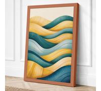 Flowing Tide Minimalist Canvas Wall Art Print 24x16 Inch