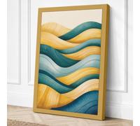 Flowing Tide Minimalist Canvas Wall Art Print 24x16 Inch