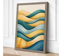 Flowing Tide Minimalist Canvas Wall Art Print 30x20 Inch
