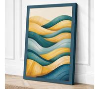 Flowing Tide Minimalist Canvas Wall Art Print 30x20 Inch