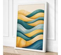 Flowing Tide Minimalist Canvas Wall Art Print 30x20 Inch