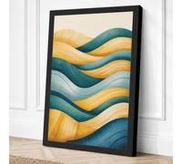 Flowing Tide Minimalist Canvas Wall Art Print 30x20 Inch