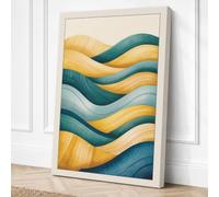 Flowing Tide Minimalist Canvas Wall Art Print 36x24 Inch