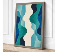 Flowing Water Forms Canvas Wall Art Print 24x16 Inch