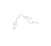 Flowing Wind Curve Tattoo Sticker Waterproof Long-Lasting Shoulder Arm Placement Realistic Temporary Tattoo Decal