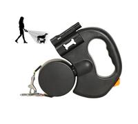 Flowleash Double Dog Lead, 360°Anti-Tangle Swivel Double Retractable Dual Dog Leashs, Portable 10ft/3m Distance Traction Rope Cord for Small amd Large Dogs (Black)