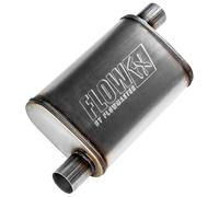 Flowmaster Flow FX Chambered Muffler - 2.25” Offset In / 2.25” Offset Out - Moderate Sound - Stainless Steel - Affordable Performance for Modern Trucks, Muscle Cars & Daily Drivers (71235)