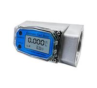 Flowmeter 1in/2in/2.5in/3in LCD Digital Liquid Flow Sensor Meter Electronic Turbine-Flowmeter for Diesel-Fuel Urea Water Flowmeter Operated(not Included)