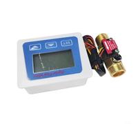 Flowmeter Fuel Gauge Sensor, DC3.5~24V 1-25L/min Electronic Digital Flow Meter Liquid Water Flowmeter With LCD For Measurement