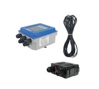 Flowmeter, Ultrasonic Flow Meter Wall-Mounted Clamp-On Non-Invasive Digital Liquid Flow Meter RS485 4-20mA Pipe Flow Meter(M probe)