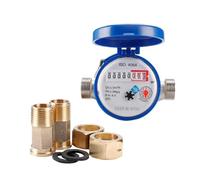 Flowmeters, Smart Water Meter Mechanical Rotary Pointer Counter Flow Water Meter Digital Display Water Measuring Tools With Copper Fittings(Water Meter)