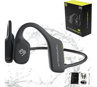 FlowMotion M1 Open-Ear Swimming Headphones Bluetooth Bone Conduction Headphones, 32GB MP3 Player, IP68 Waterproof, Secure Fit for Workouts, Running, Swimming, Cycling, Gym, Built-in Microphone