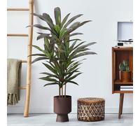 FLOWORLD Dracaena Artificial Plant 4ft Red Yucca Silk Tree Faux Plants Indoor Tall Fake House Floor Plants Realistic Artificial Trees for Home Office Decor Indoor Outdoor Housewarming Gift, rdat0103