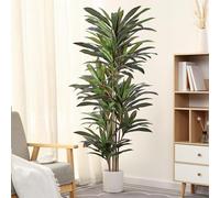 FLOWORLD Dracaena Artificial Plant 6ft Red Yucca Silk Tree Faux Plants Indoor Tall Fake House Floor Plants Realistic Artificial Trees for Home Office Decor Indoor Outdoor Housewarming Gift, HT180
