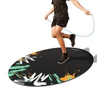 Flowort Jump Rope Mat Large Rubber Exercise Mat Indoor Outdoor Shock Absorbing Mat Non-Slip Oval Design for Floor & Rope Protection, Workout Mats for Home Gym Flooring(Green)